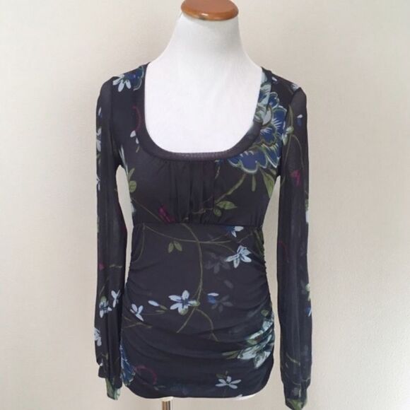 Sweet Pea Stacy Frati Multicolor Floral Top Medium - Picture 1 of 6